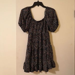 Floral puff sleeved dress